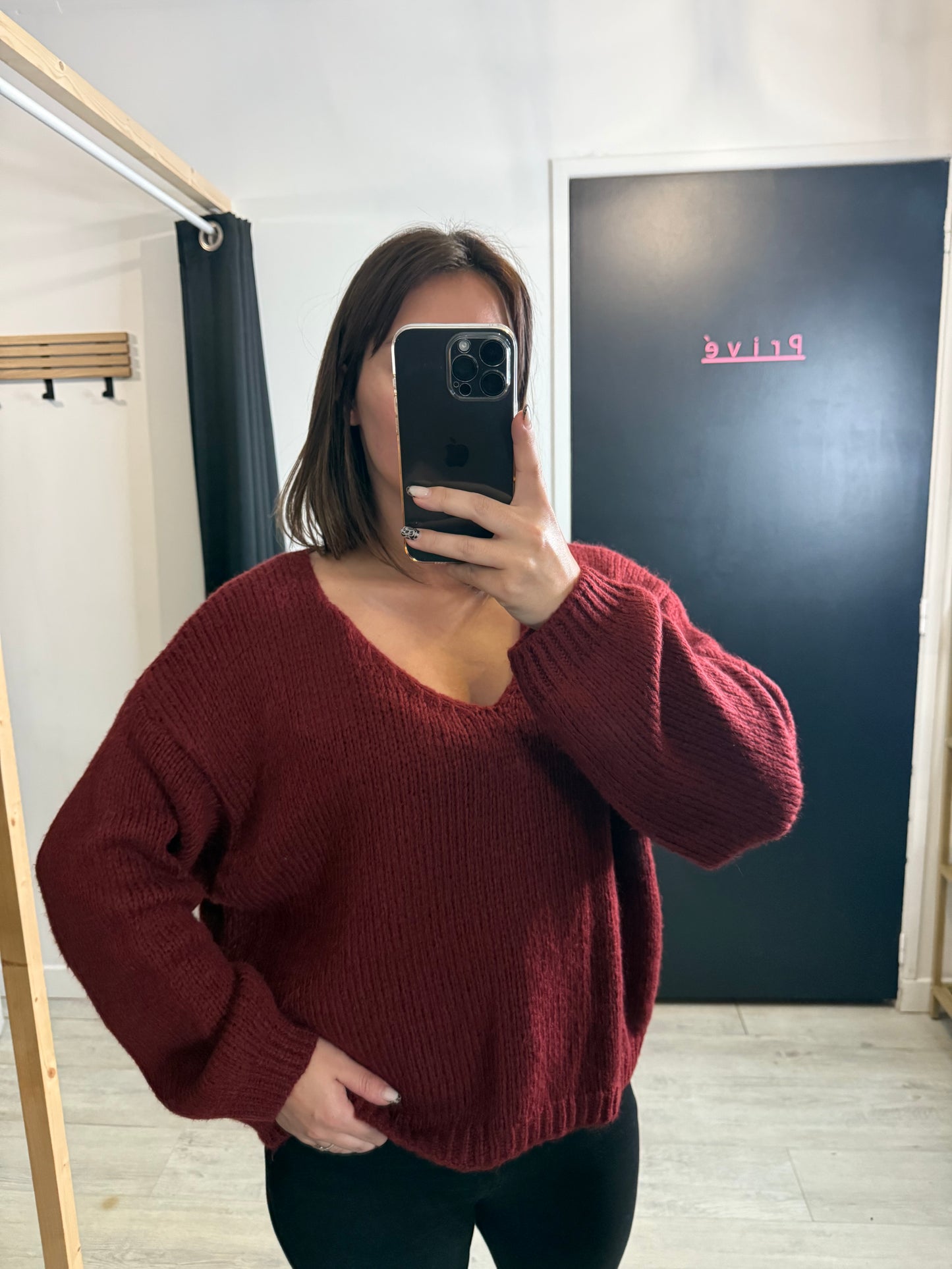 Pull Noéline bordeaux