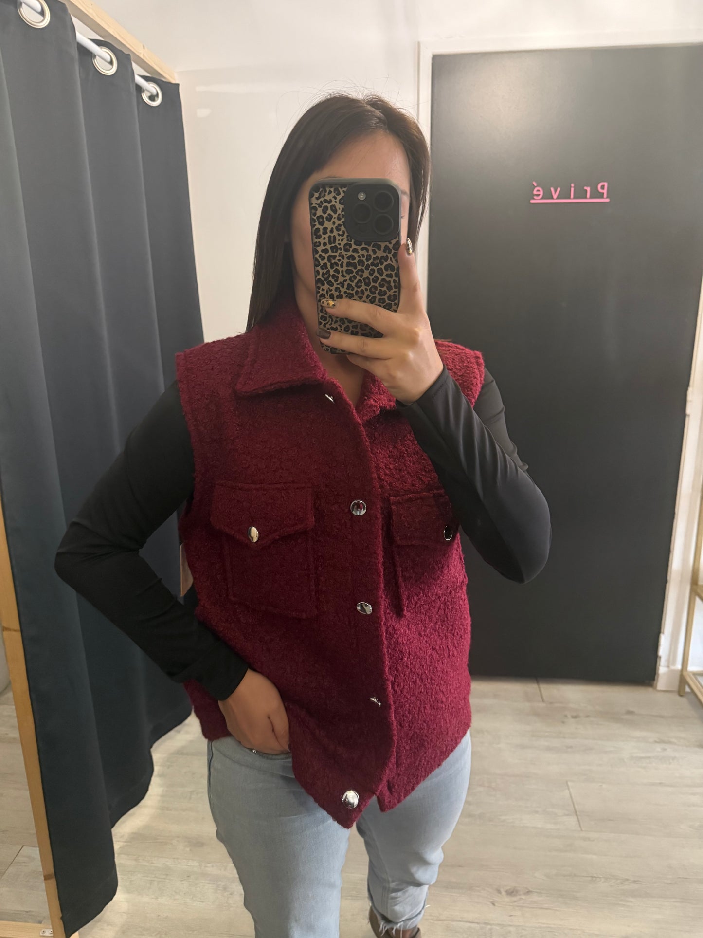 Gilet Wil bordeaux