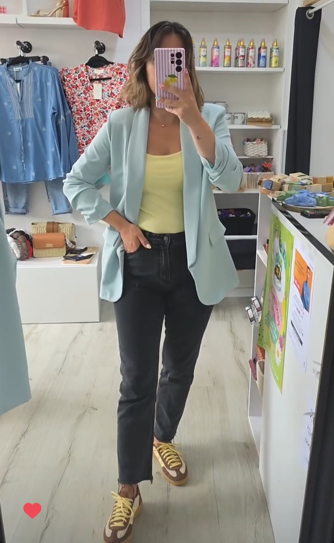 Blazer vert d'eau