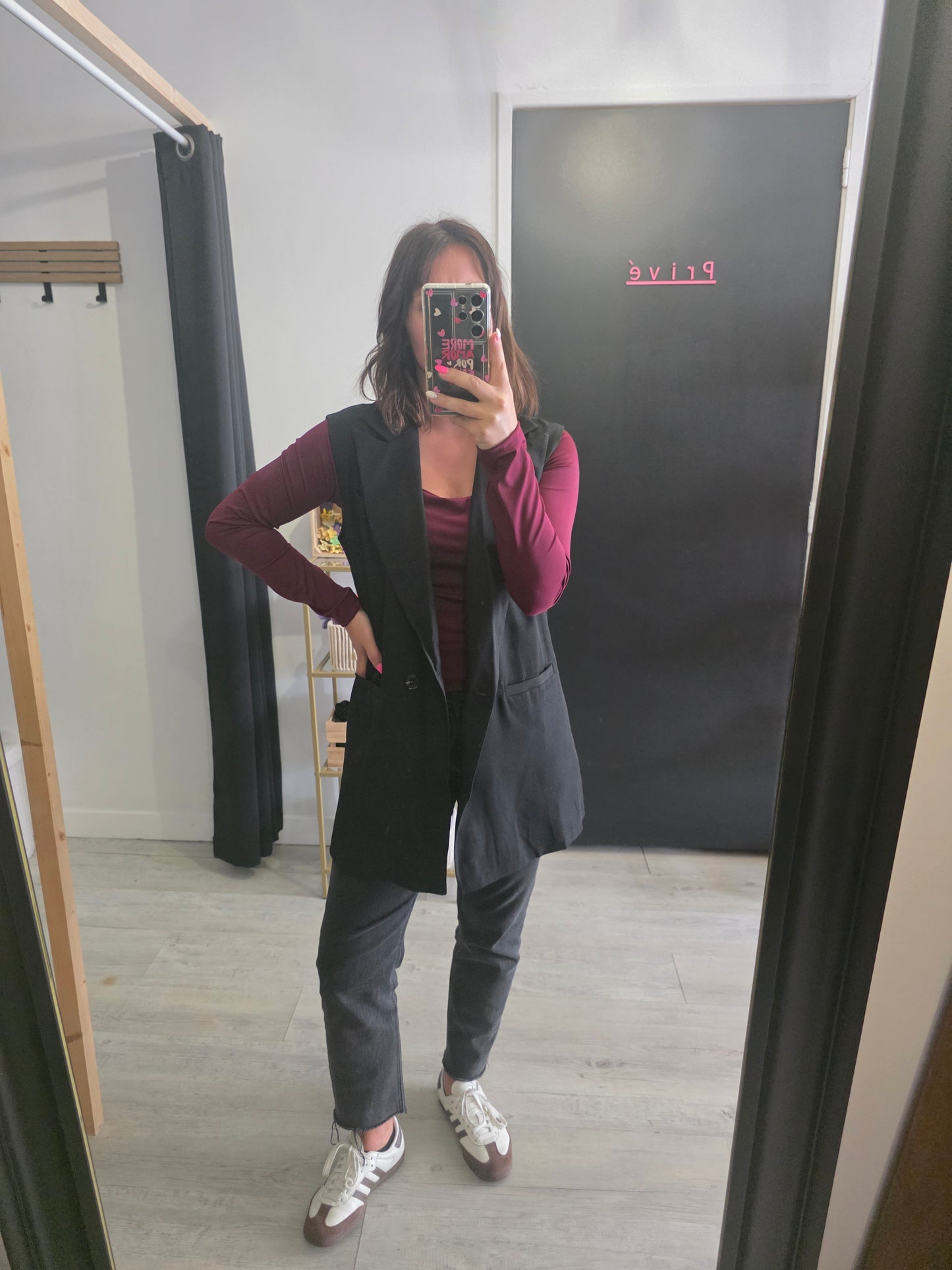 Blazer sans manche Enora noir