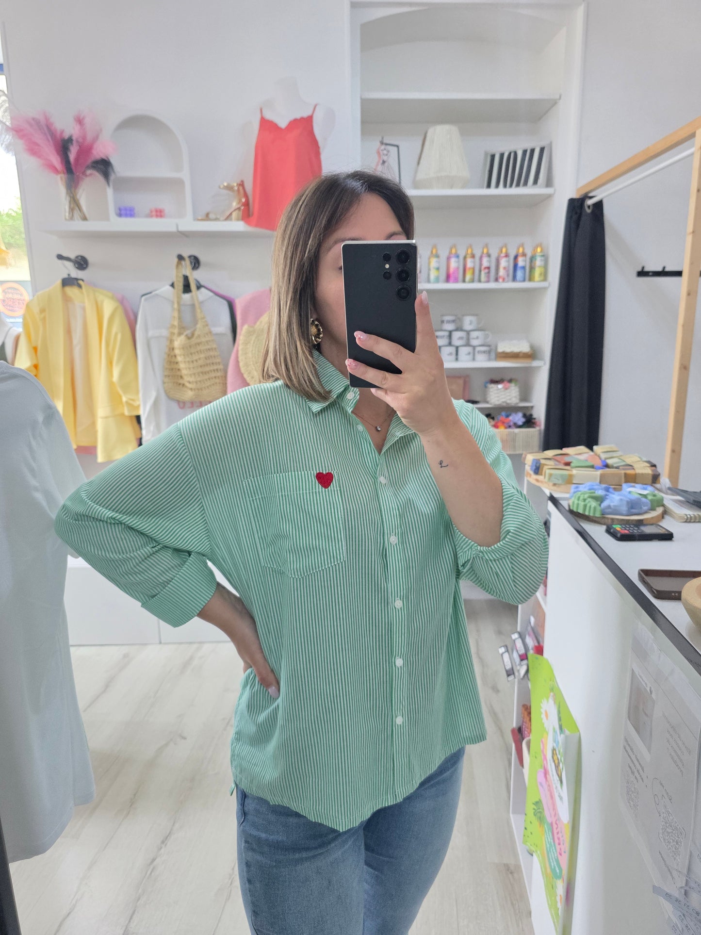 Chemise Rosaline verte