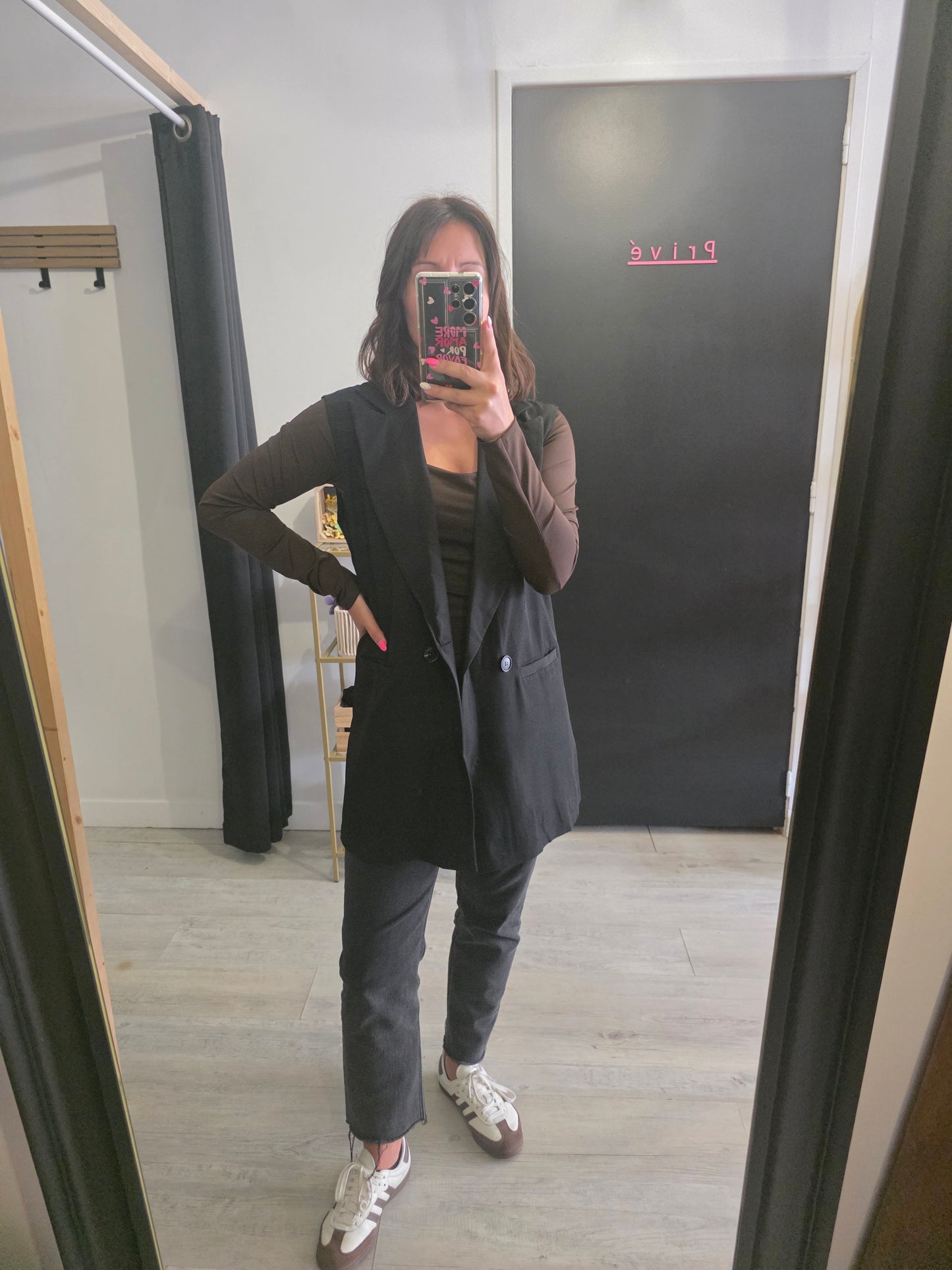 Blazer sans manche Enora noir