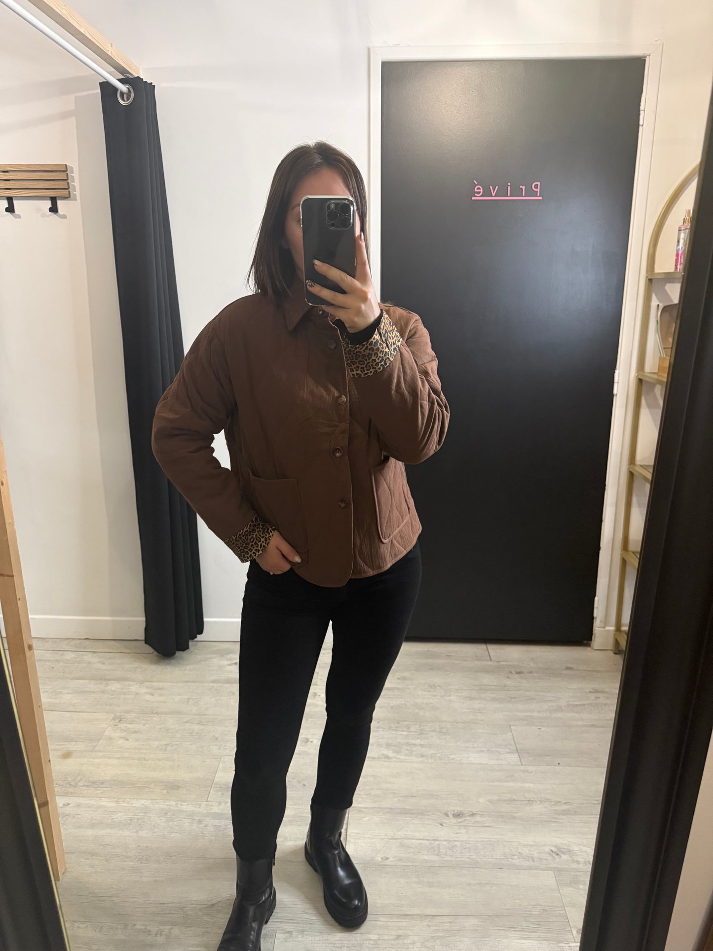 Veste manche léopard Lorie