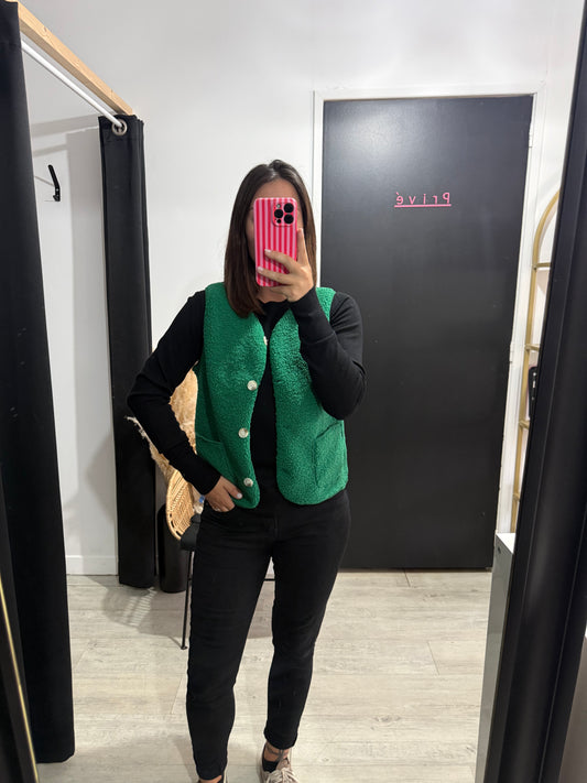 Gilet sans manche Pietra vert