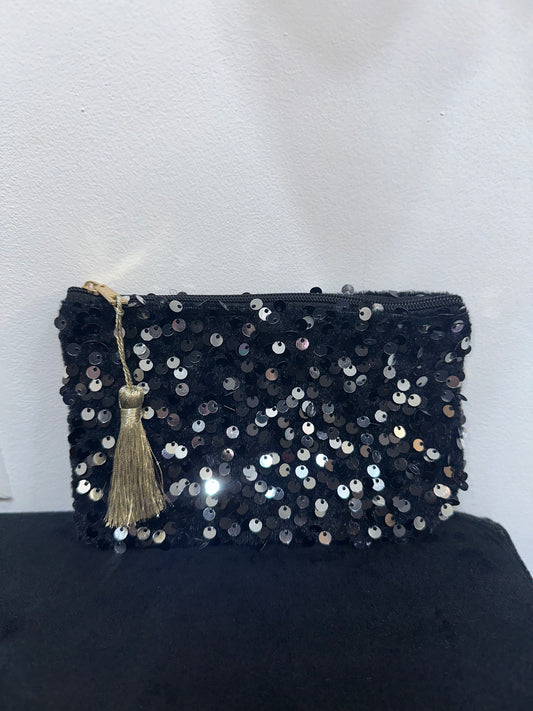 Pochette sequin noir