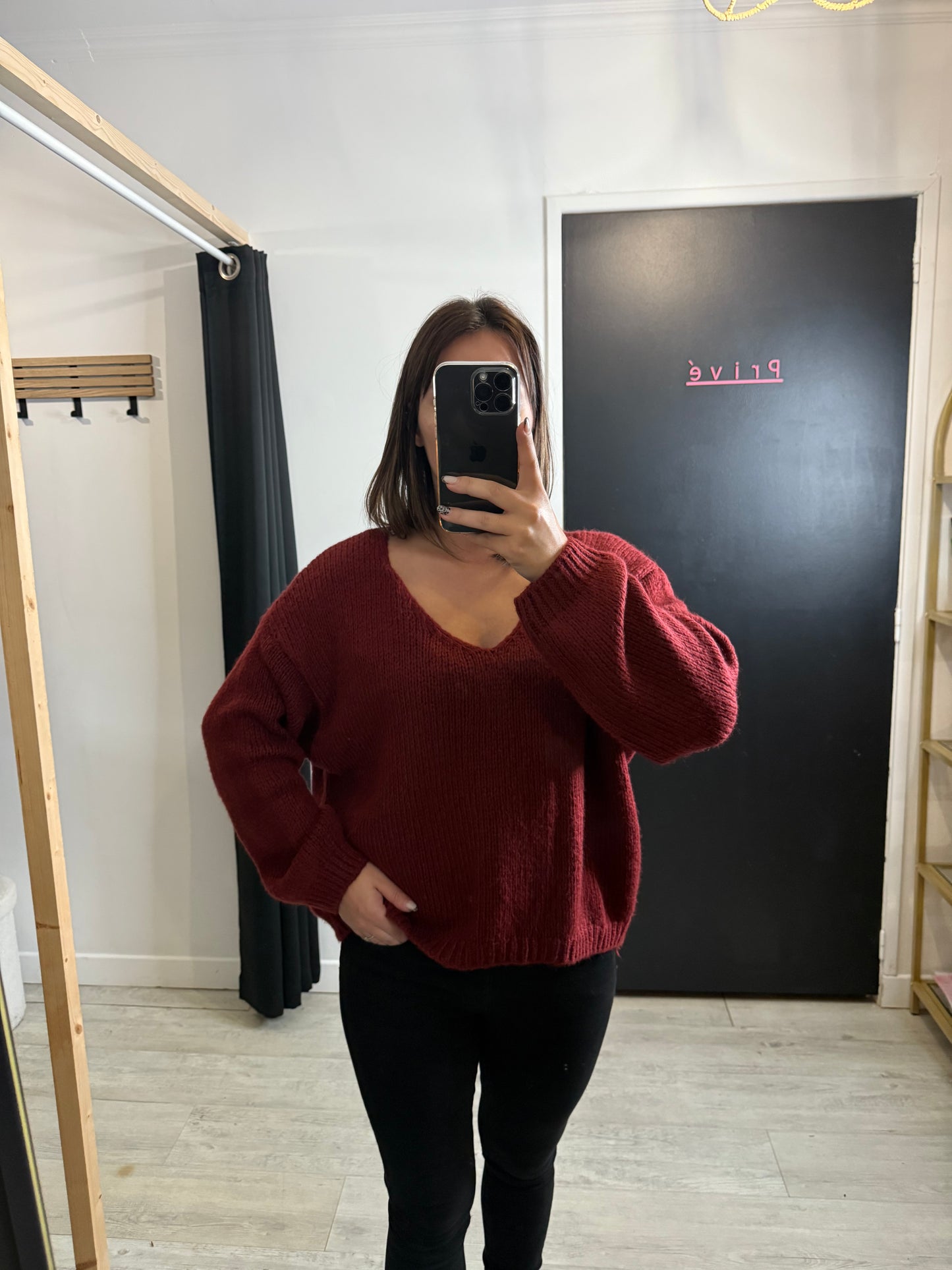 Pull Noéline bordeaux