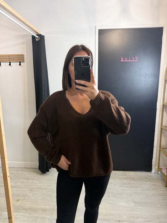 Pull Noéline chocolat