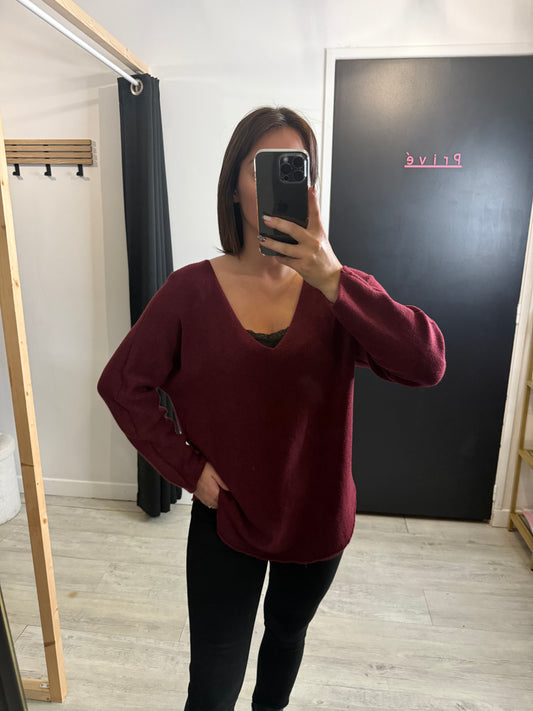Pull Patricia Bordeaux