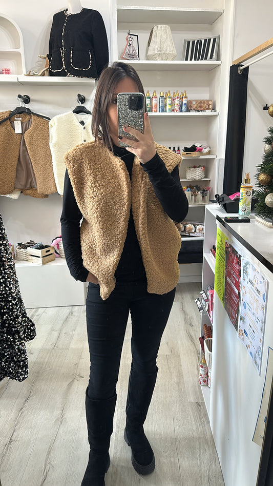 Veste teddy camel