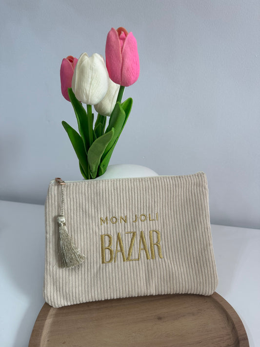 Pochette Mon joli bazar beige