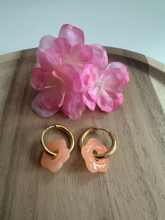 Boucles d'oreilles mini créoles pêche