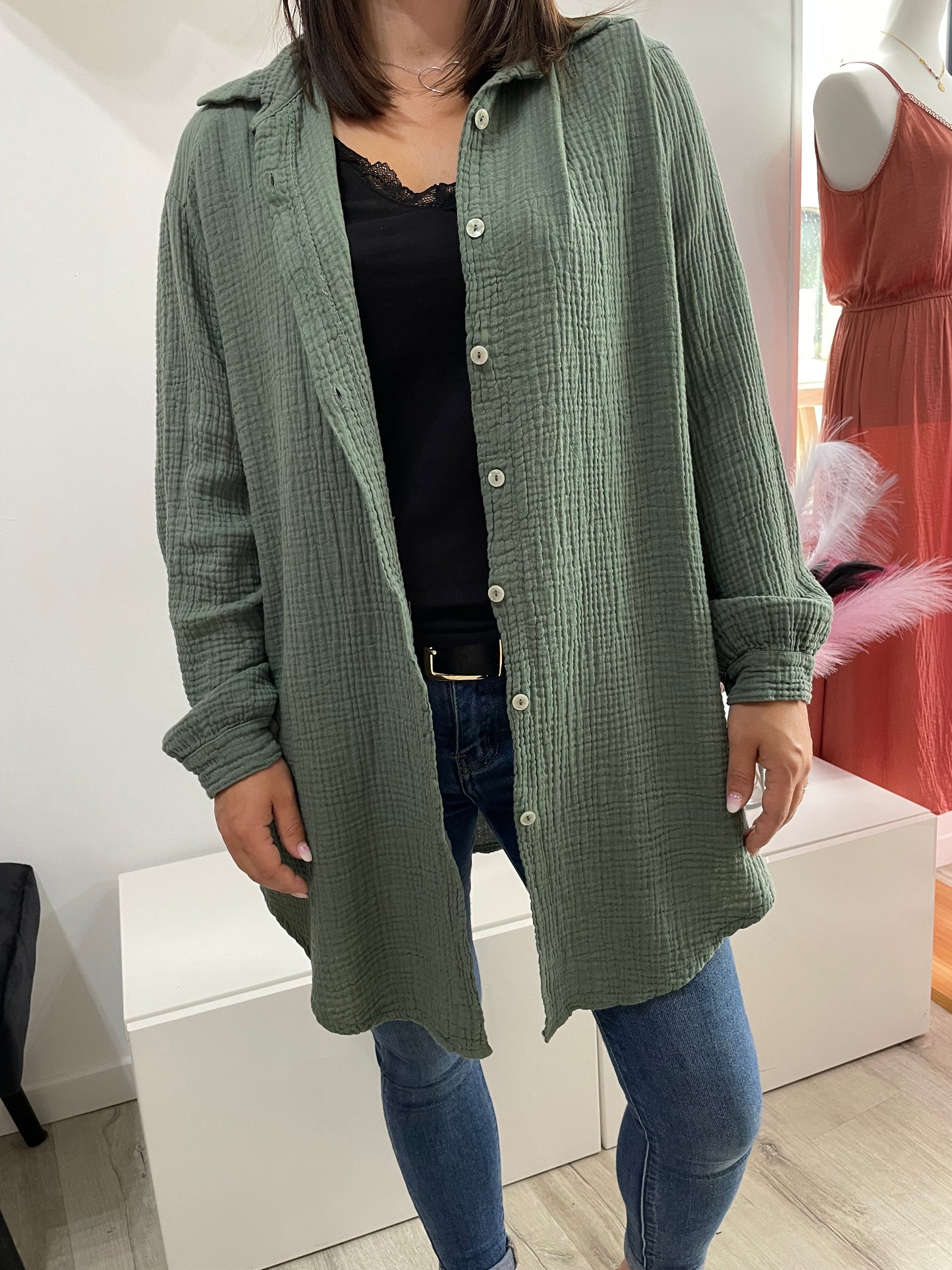 Chemise Alina kaki