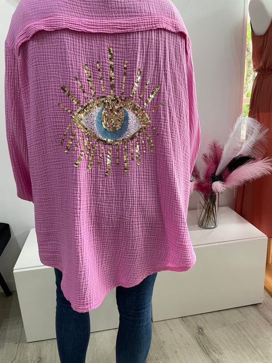 Chemise Alina rose bonbon