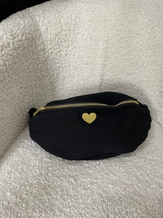 Sac banane Cœur Noir