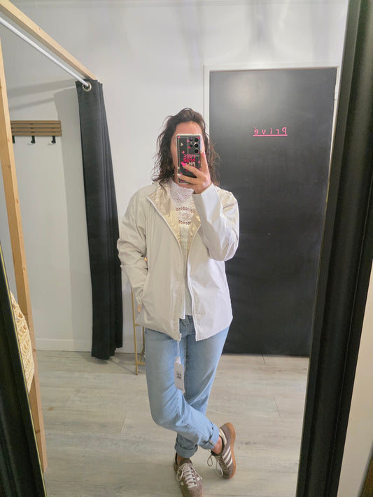 Parka Erna blanche et or