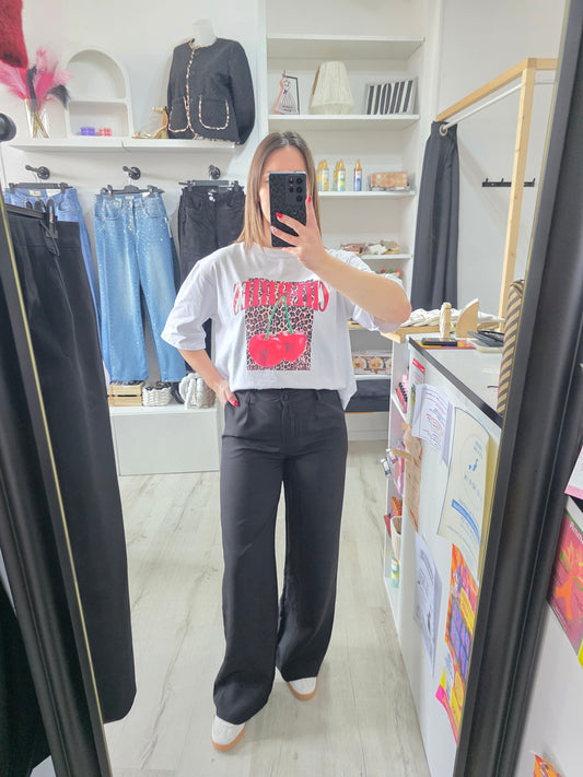 Pantalon large noir