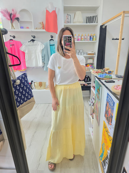 Jupe Mila jaune pastel