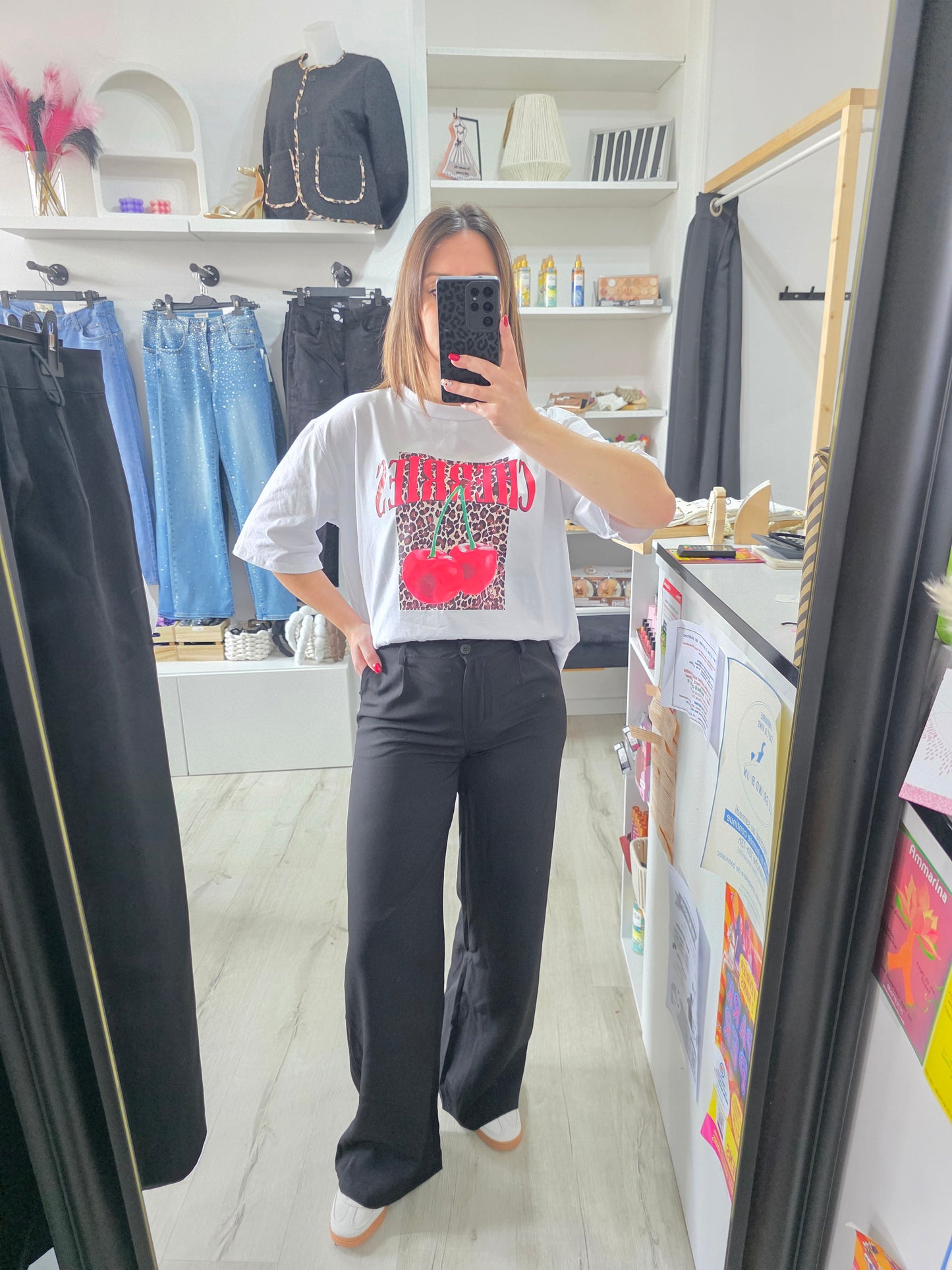 Pantalon large noir