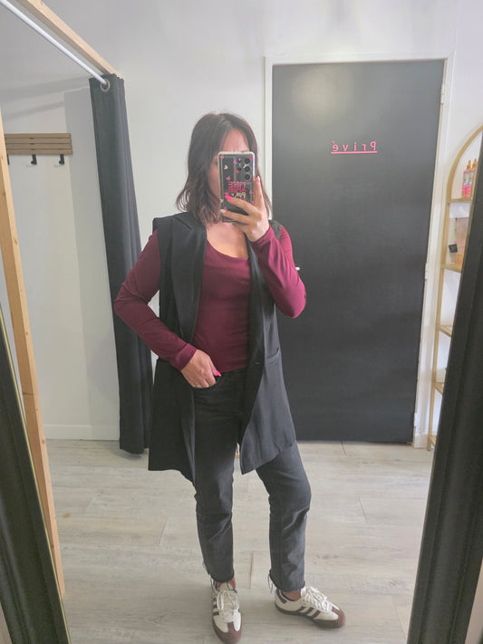 Blazer sans manche Enora noir