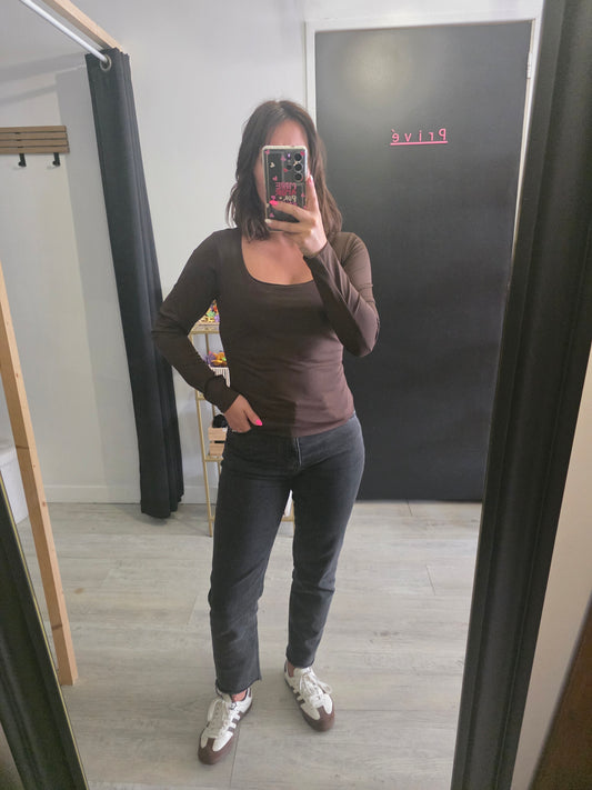 Haut basique marron